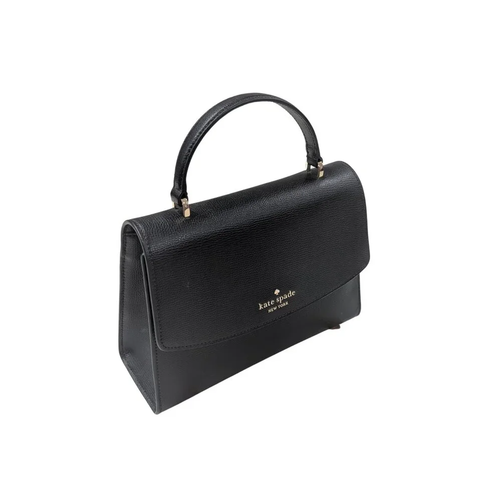 Kate Spade New York – Black Leather Top Handle Satchel (NWOT) - Picture 3 of 6